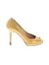 Jimmy Choo Yellow Tan Heels Size EU 37 1/2 - photo 1