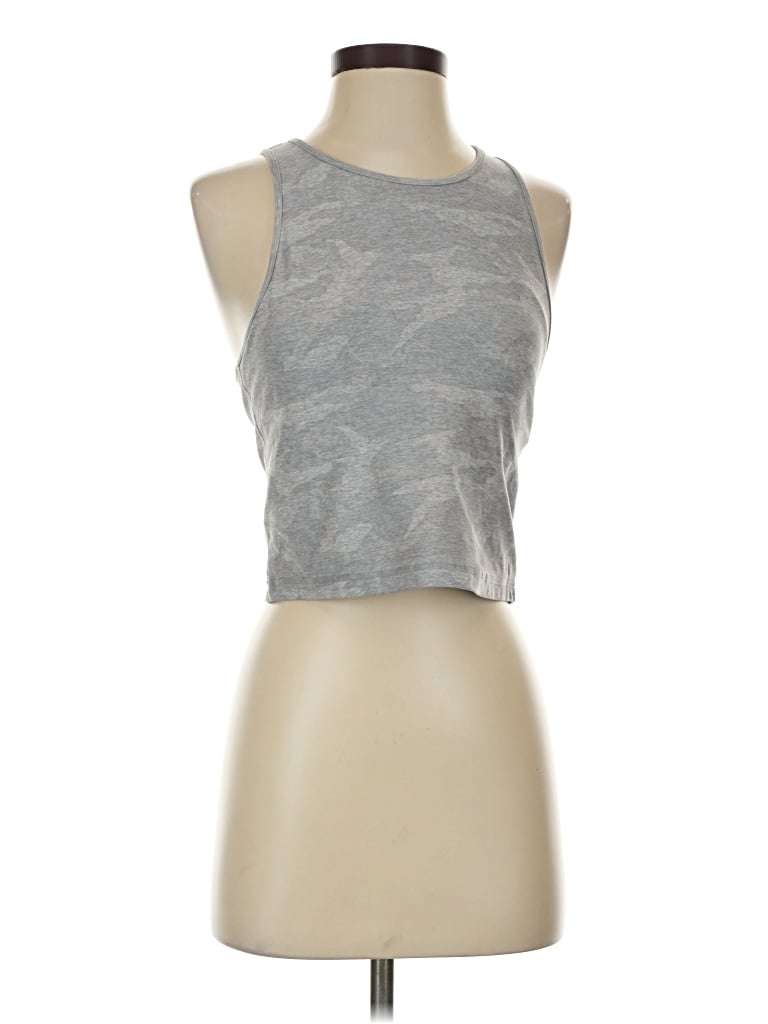 Pre-owned Vuori Tank Top Gray Halter Neckline Tops
