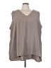 Nina Leonard 100% Polyester Gray Sleeveless Blouse Size 3X - photo 1