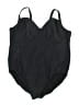 Shape FX Solid Black One Piece Swimsuit Size 24W - photo 1