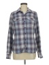Columbia 100% Polyester Plaid Gray Long Sleeve Blouse Size M - photo 1