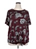 NY Collection Burgundy Short Sleeve Top Size 3X - photo 1