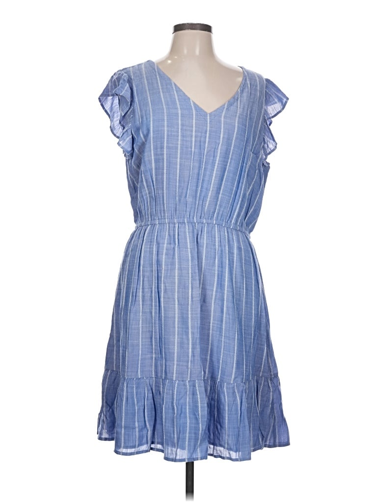 Pre-owned Ann Taylor Loft Outlet Casual Dress In Blue
