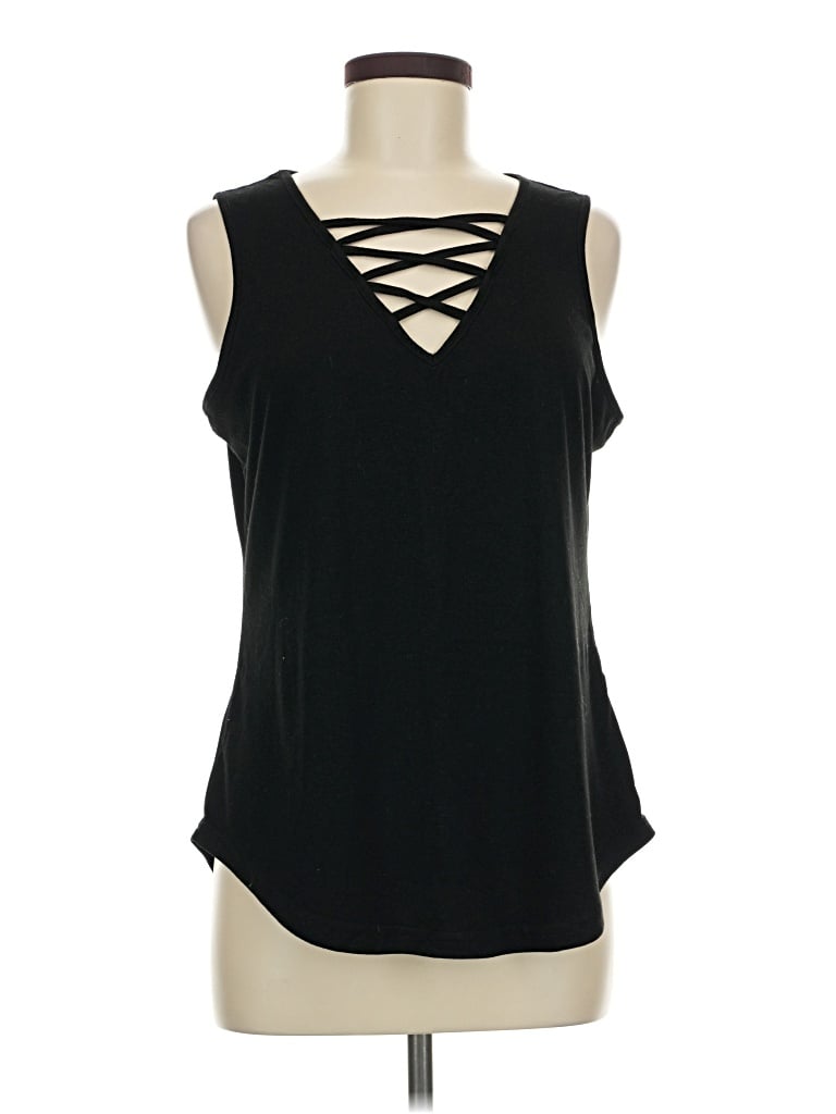 Pre-owned Unbranded Sleeveless T-shirt In Black