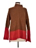 Olive and Oak Color Block Brown Turtleneck Sweater Size M - photo 1