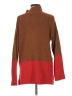 Olive and Oak Color Block Brown Turtleneck Sweater Size M - photo 2