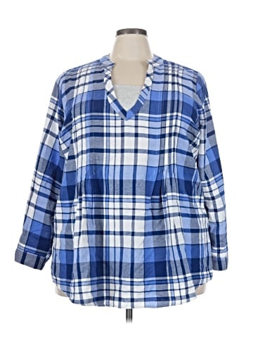 Woman Within 3/4 Sleeve Blouse (view 1)