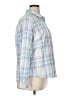 Natural Reflections 100% Cotton Plaid Blue Long Sleeve Button-Down Shirt Size XL - photo 4