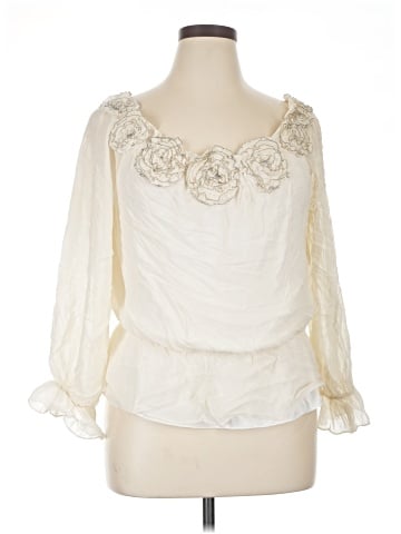 Adrianna Papell 3/4 Sleeve Silk Top (view 1)