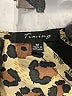 Timing 100% Polyester Animal Print Brown Short Sleeve Blouse Size M - photo 7