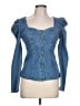 Shein Blue Long Sleeve Blouse Size L - photo 1