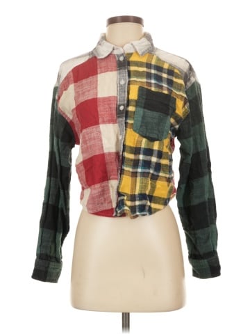 American Eagle Outfitters Long Sleeve Button-Down Shirt (view 1)