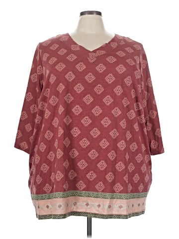Woman Within 3/4 Sleeve T-Shirt (view 1)