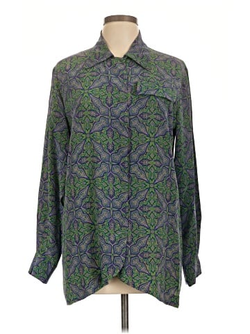 Evan Picone Long Sleeve Silk Top (view 1)