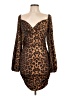 Privy Animal Print Brown Cocktail Dress Size L - photo 1