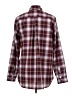 Eddie Bauer 100% Polyester Plaid Burgundy Long Sleeve Blouse Size L (tall) - photo 2