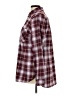 Eddie Bauer 100% Polyester Plaid Burgundy Long Sleeve Blouse Size L (tall) - photo 5
