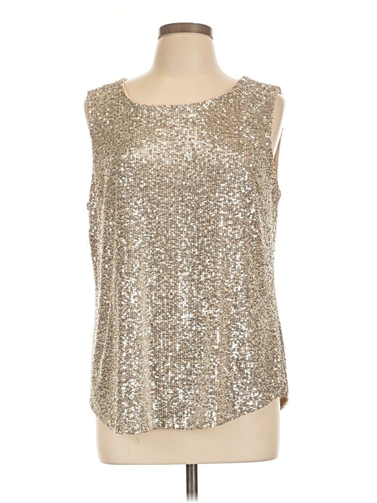 Pre-owned Dkny Sleeveless Blouse In Silver