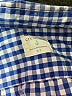 Crewcuts 100% Cotton Checkered-gingham Blue Long Sleeve Button-Down Shirt Size 6 - 7 - photo 3