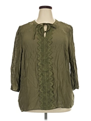 Como Blu 3/4 Sleeve Blouse (view 1)