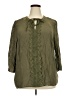 Como Blu Green 3/4 Sleeve Blouse Size 3X - photo 1