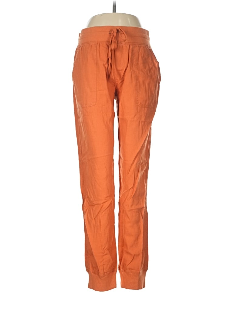 Pre-owned C&c California Linen Pants In Orange