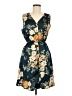 Neesha 100% Polyester Floral Blue Cocktail Dress Size M - photo 1