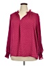 NY Collection 100% Polyester Pink Long Sleeve Blouse Size 2X - photo 1