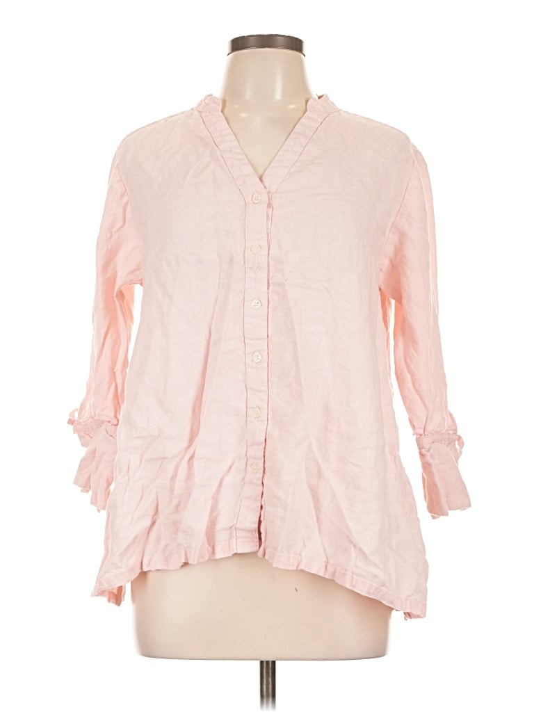 Pre-owned Sympli 3/4 Sleeve Blouse In Pink