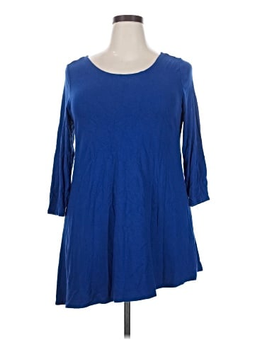 Joan Vass 3/4 Sleeve Top (view 1)