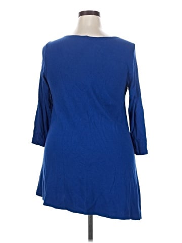 Joan Vass 3/4 Sleeve Top (view 2)