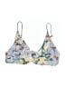 Becca Floral Gray Purple Swimsuit Top Size S - photo 1