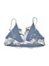 Becca Floral Gray Purple Swimsuit Top Size S - photo 2