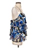 Poleci 100% Silk Blue Sleeveless Silk Top Size 10 - photo 4