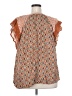 DR2 100% Rayon Orange Short Sleeve Blouse Size 3X - photo 2