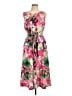 Kasper Tropical Pink Cocktail Dress Size 10 - photo 1