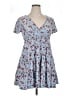 No Boundaries Floral Blue Casual Dress Size L - photo 1