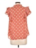 Sweet Wanderer 100% Polyester Polka Dots Orange Short Sleeve Blouse Size L - photo 2