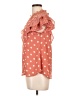 Sweet Wanderer 100% Polyester Polka Dots Orange Short Sleeve Blouse Size L - photo 5