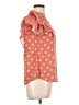Sweet Wanderer 100% Polyester Polka Dots Orange Short Sleeve Blouse Size L - photo 4
