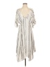 Lulus 100% Rayon Stripes Silver Casual Dress Size S - photo 1