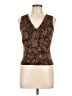 Fashion Bug 100% Polyester Brown Sleeveless Top Size L - photo 1