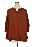 DR2 100% Polyester Brown 3/4 Sleeve Blouse Size 1X - photo 1
