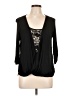 AGB Black 3/4 Sleeve Top Size L - photo 1