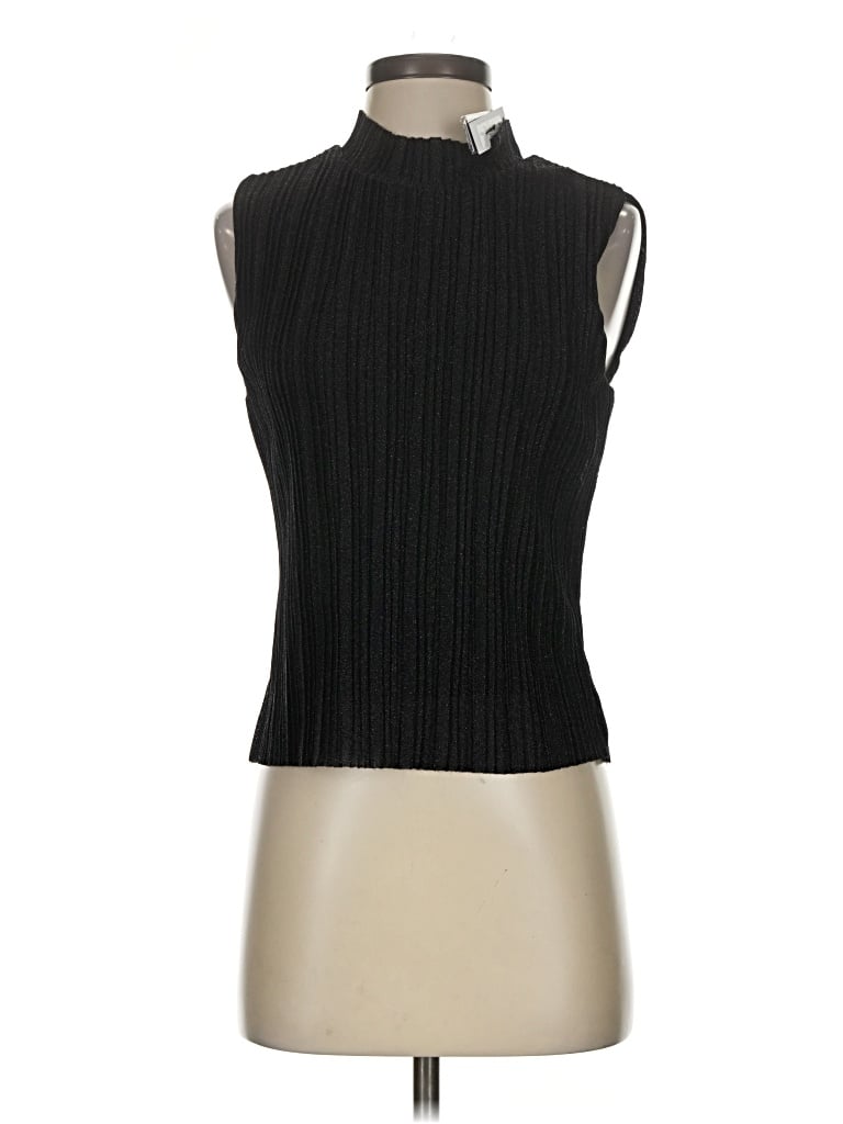 Steve Madden Sleeveless Top Black Turtleneck Tops