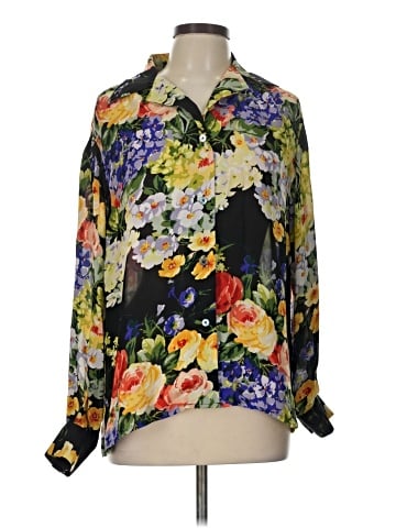 Linda Allard Ellen Tracy 3/4 Sleeve Silk Top (view 1)