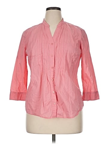 St. John's Bay 3/4 Sleeve Button-Down Shirt (view 1)
