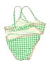 Old Navy Checkered-gingham Green Two Piece Swimsuit Size 18-24 mo - photo 2