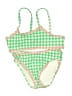 Old Navy Checkered-gingham Green Two Piece Swimsuit Size 18-24 mo - photo 1