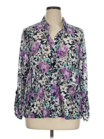 Cj Banks Long Sleeve Blouse (view 1)
